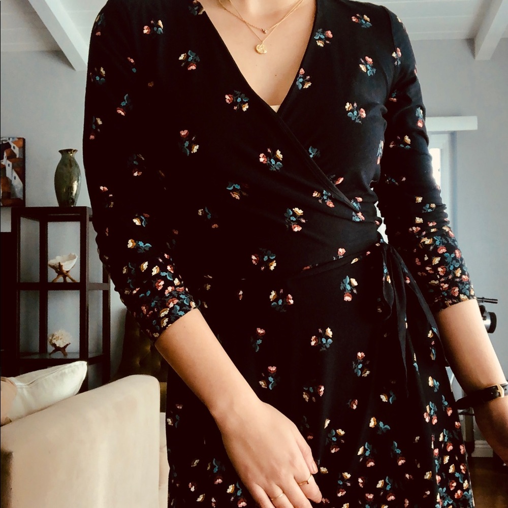 LOFT - Floral Print Wrap Dress